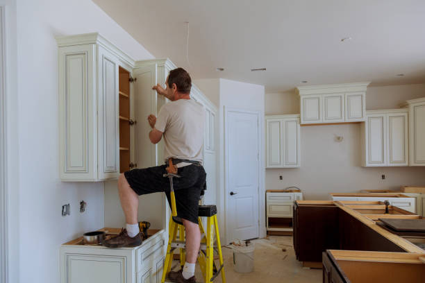 Open concept kitchen conversion in Franklin Park by JMT Kitchen Cabinet